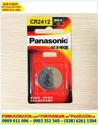 Panasonic CR-2412BCH/1B; Pin 3v Lithium Panasonic CR-2412BCH/1B (Nội địa Trung) chính hãng